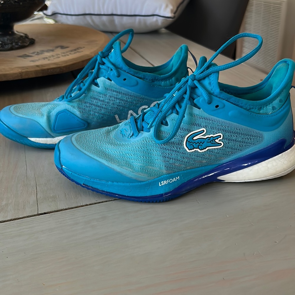 Lacoste Women's AG-LT23 Lite Tennis Shoes Blue Size 7
